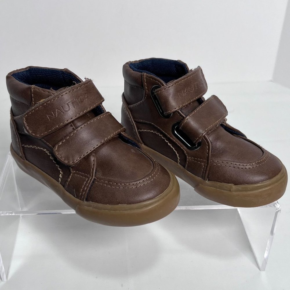 Nautica Rig Toddler size 5 Chukka Boot Brown Adjustable Strap‎ Dress Shoe Bootie